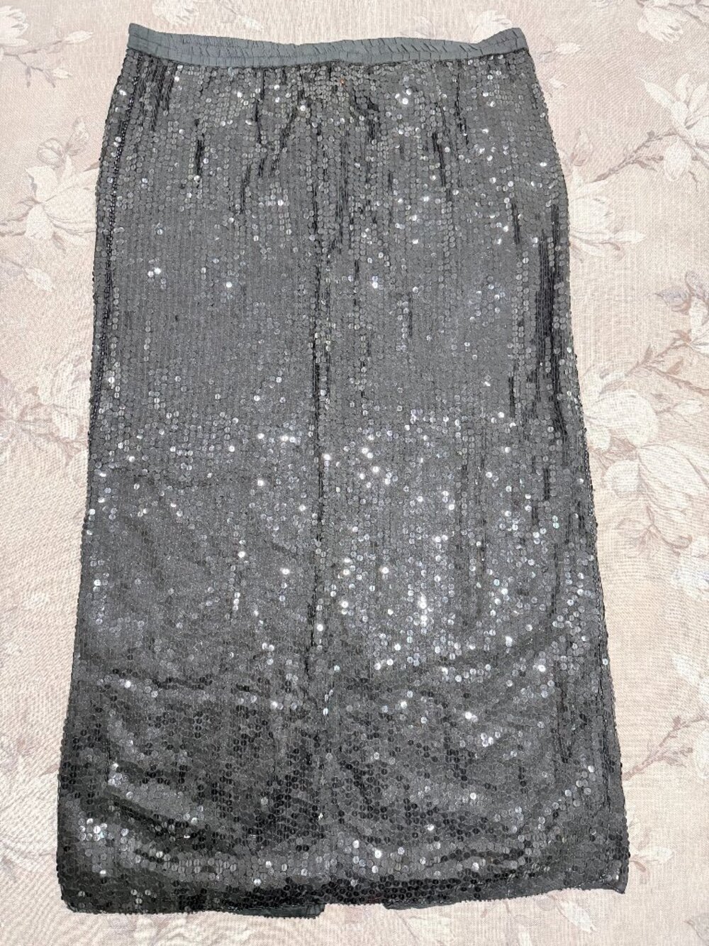 Vintage Joseph Le Bon Silk Sequin Evening Skirt NWT Large Cocktail Holiday Party
